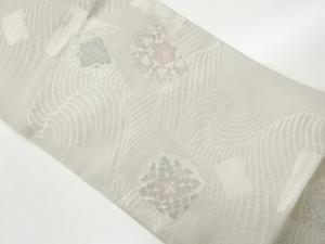 絽色紙に華紋模様織出し名古屋帯